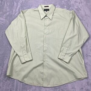 Alexander Julian Colours Mens Size 3X Light Green Long Sleeve Dress Shirt